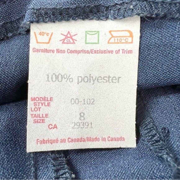 Vintage 80s 90s minimalist blue pleated straight leg old money trousers 8 - Picture 13 of 13